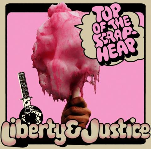 Liberty and justice top of the scraphead